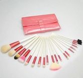 Kit 20 pincéis rosa e branco FRETE GRÁTIS